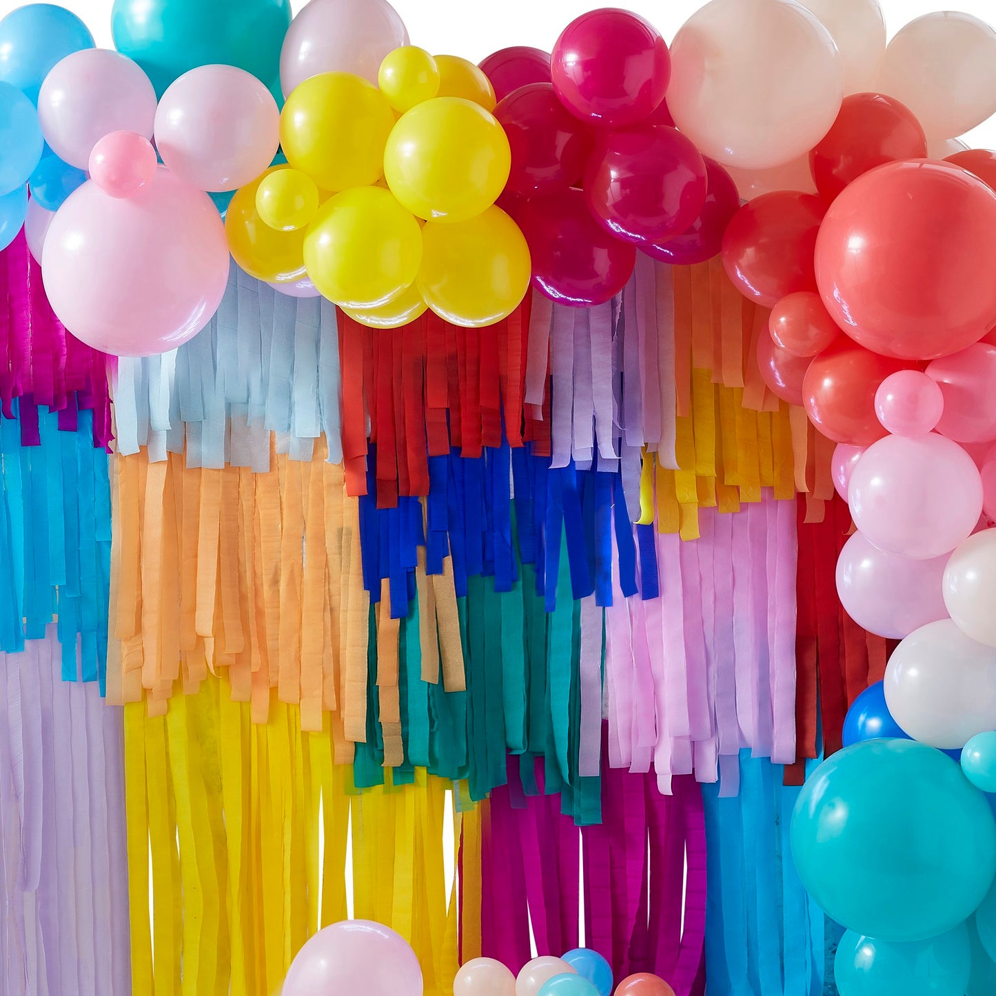 Rainbow Backdrop with balloon