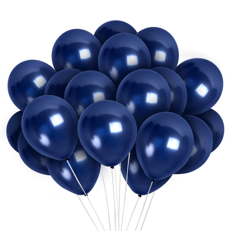 Navy blue latex balloon