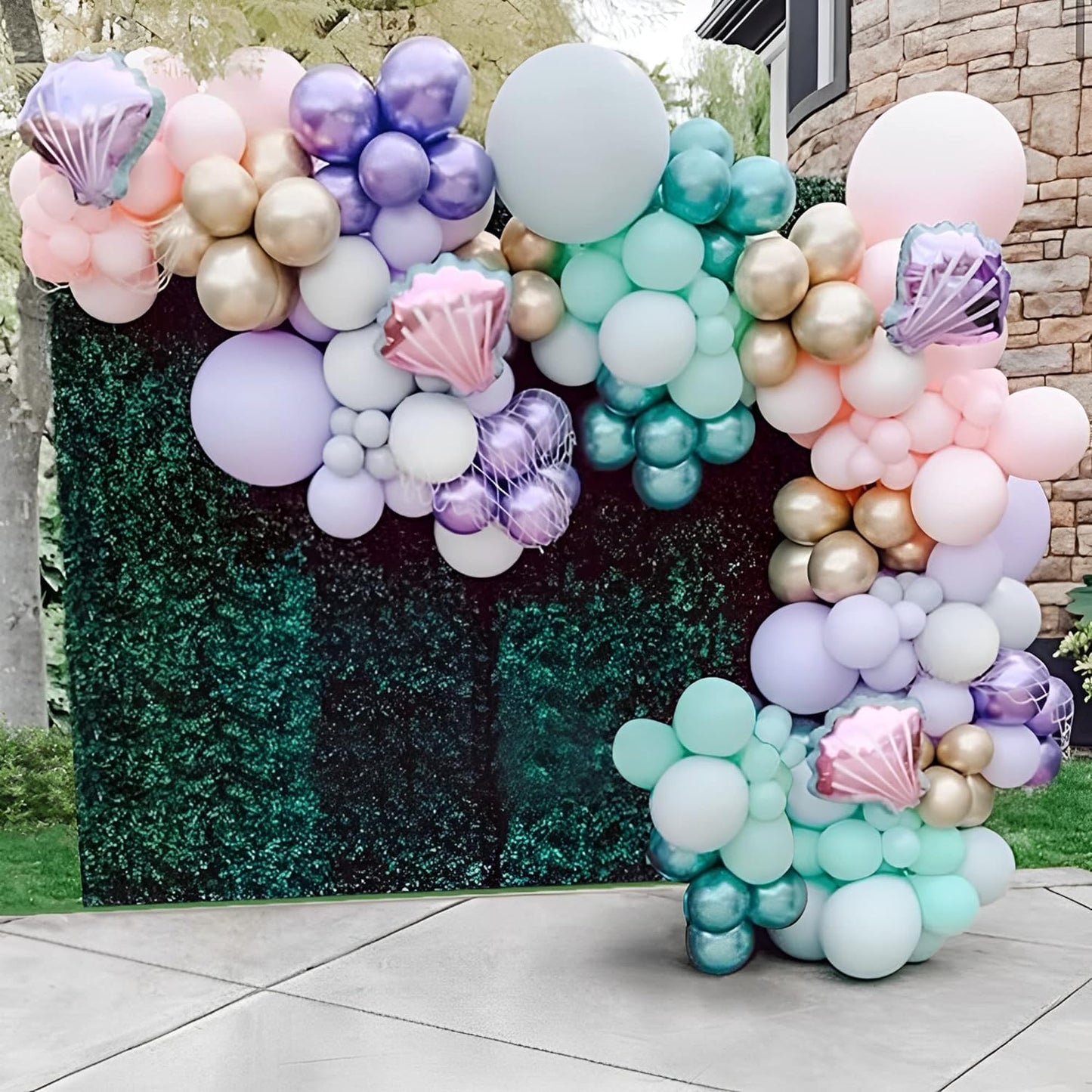 Pastel colour, mermaid theme balloon arch kit