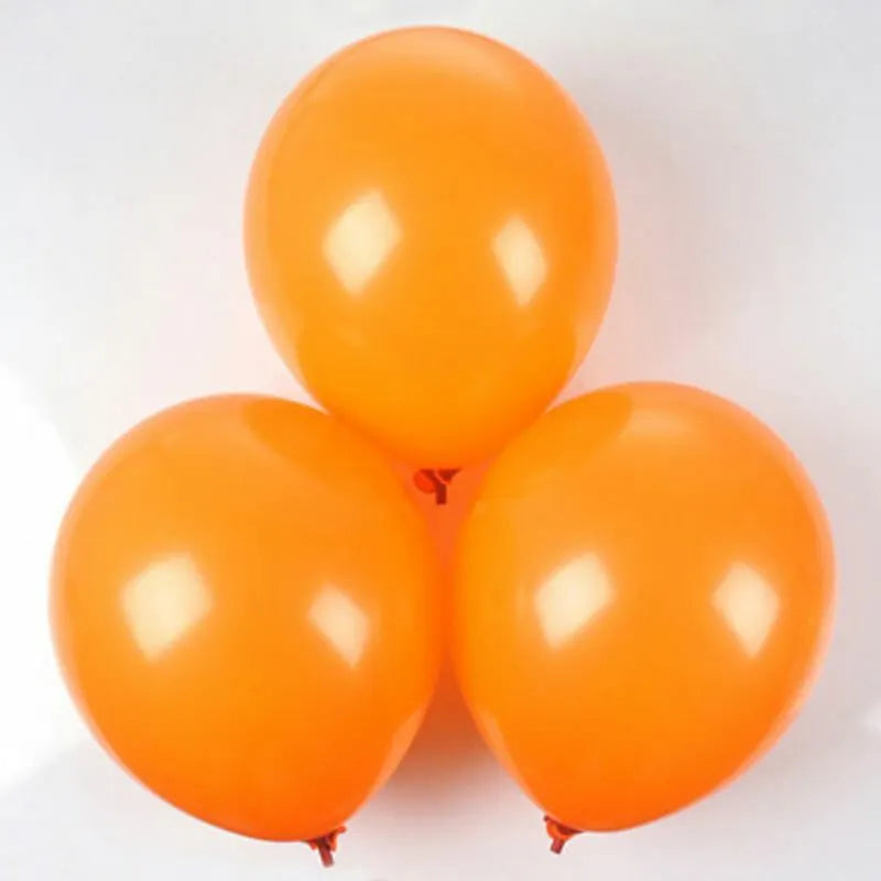 Orange latex balloon