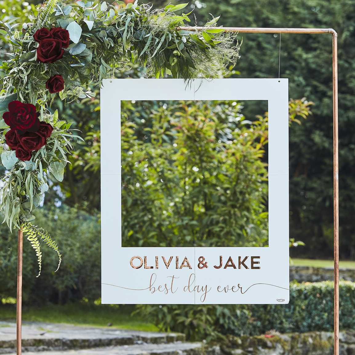 Personalised Autumn Wedding Photo Booth Frame