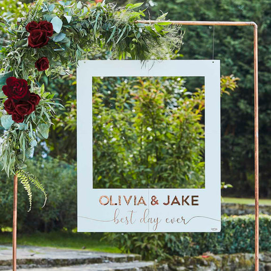 Personalised Autumn Wedding Photo Booth Frame