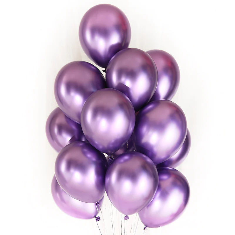 Latex purple chrome balloon