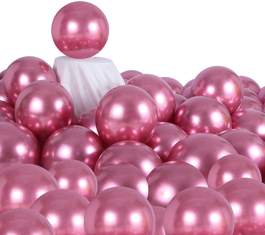 Latex pink chrome balloon