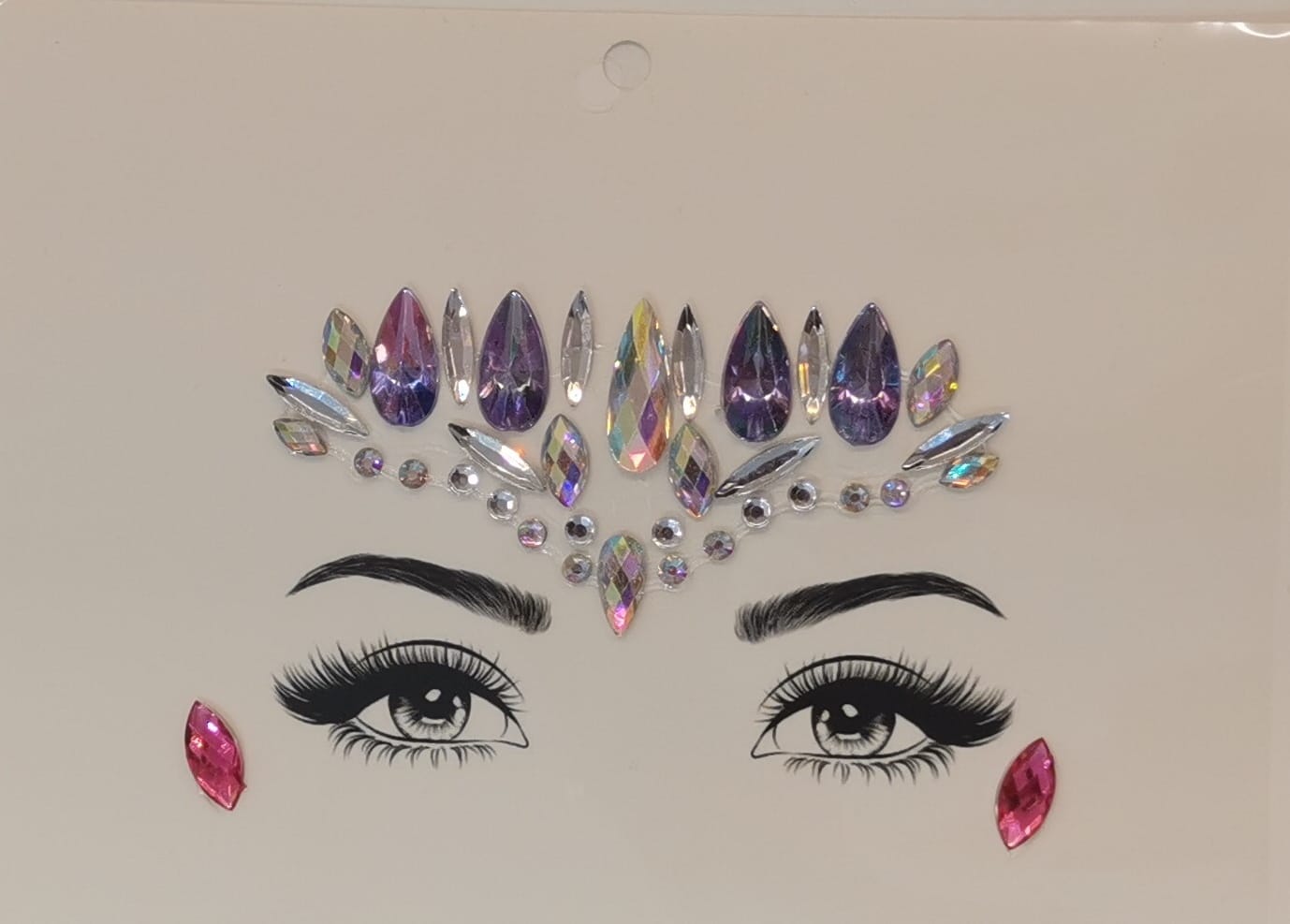 Rhinestone Face Tattoo