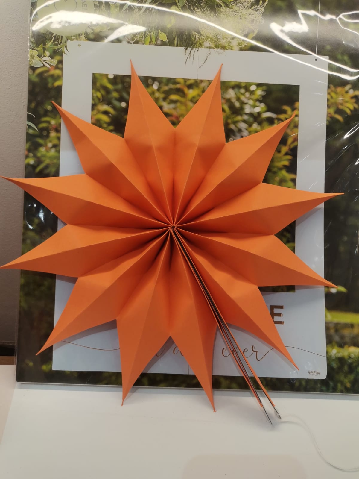 Star shaped paper decoration