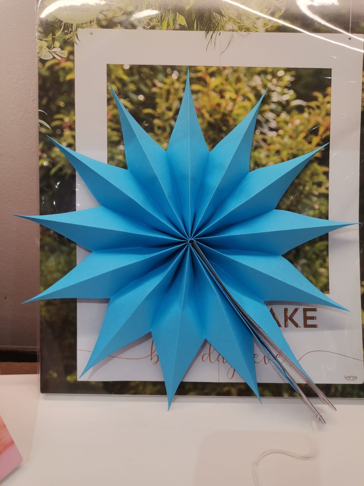 Star shaped paper decoration