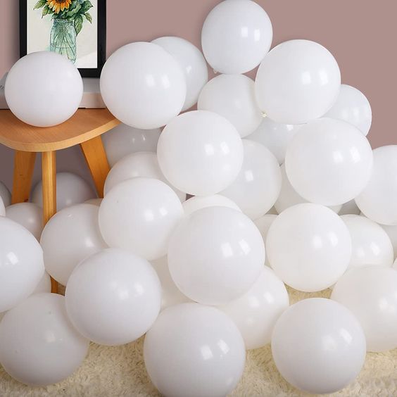 White balloon latex