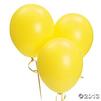 Latex balloon matte yellow