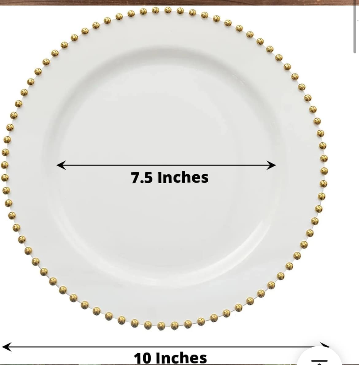 Clear Charger plate