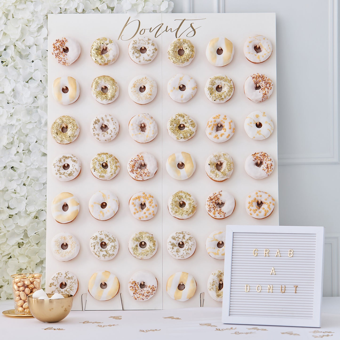 Large Gold Foiled Donut wall