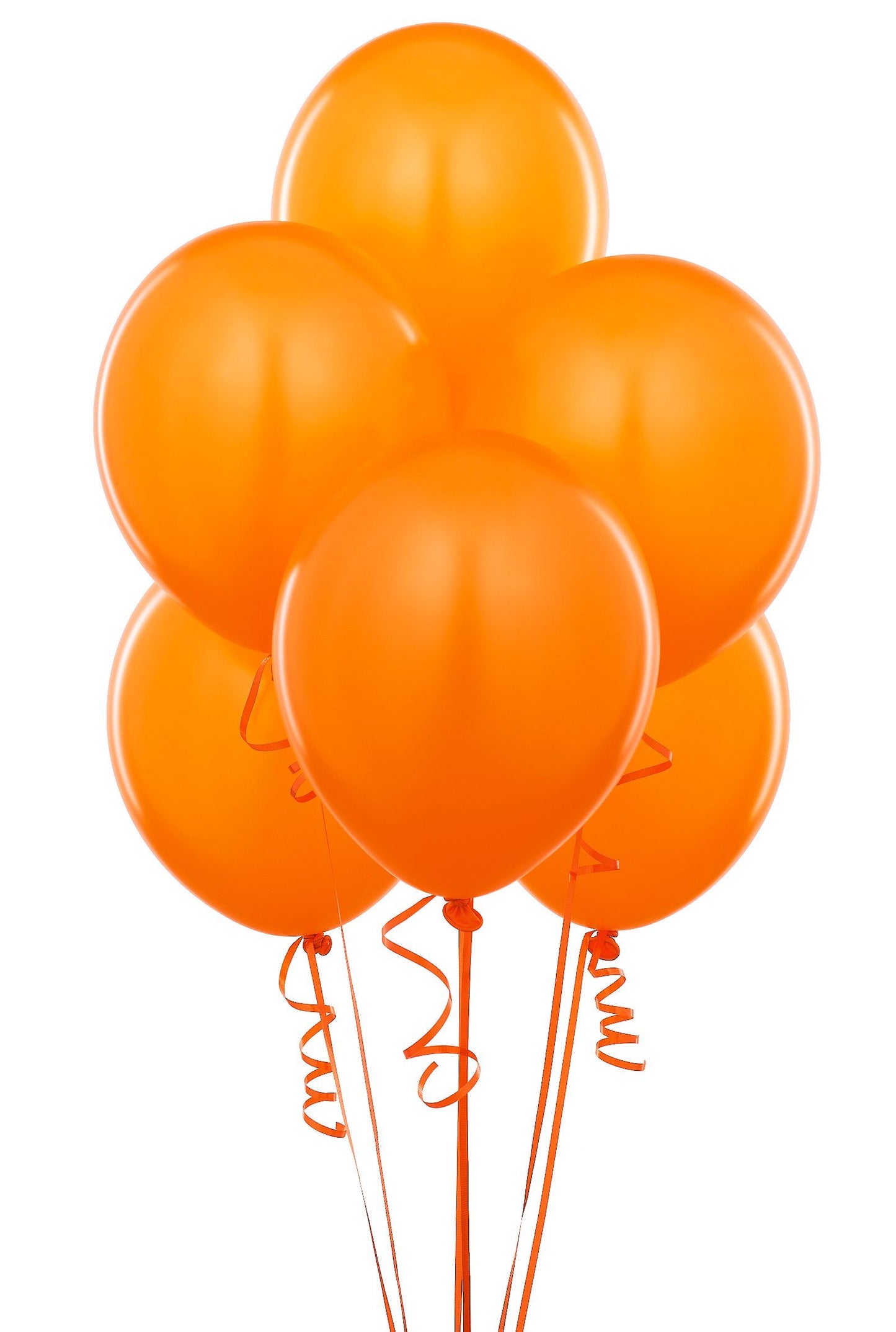 Orange latex balloon