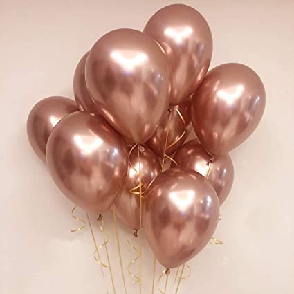 Rose gold chrome latex balloon