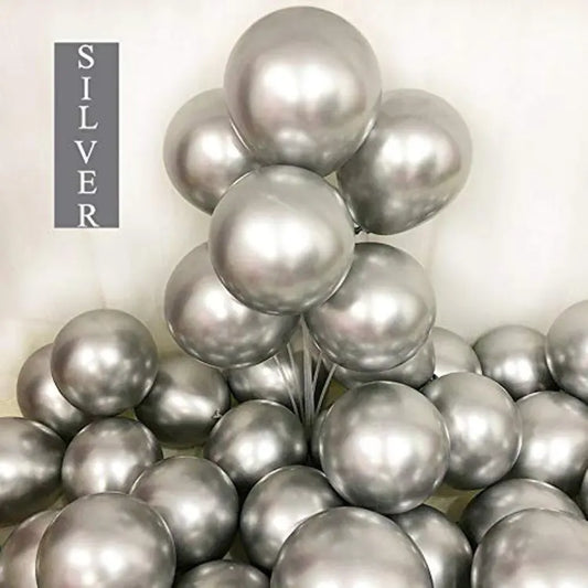 Latex sliver chrome balloon